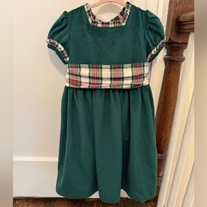 NWT Sal & Pimenta Green Velvet Dress, 5T